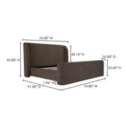 Moe's Home Collection Sophia Brown Queen Bed