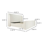 Moe's Home Collection Sophia White Queen Bed