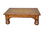 Casa Bonita Peruvian Hand-Painted Carved Wood Ruidoso Coffee Table