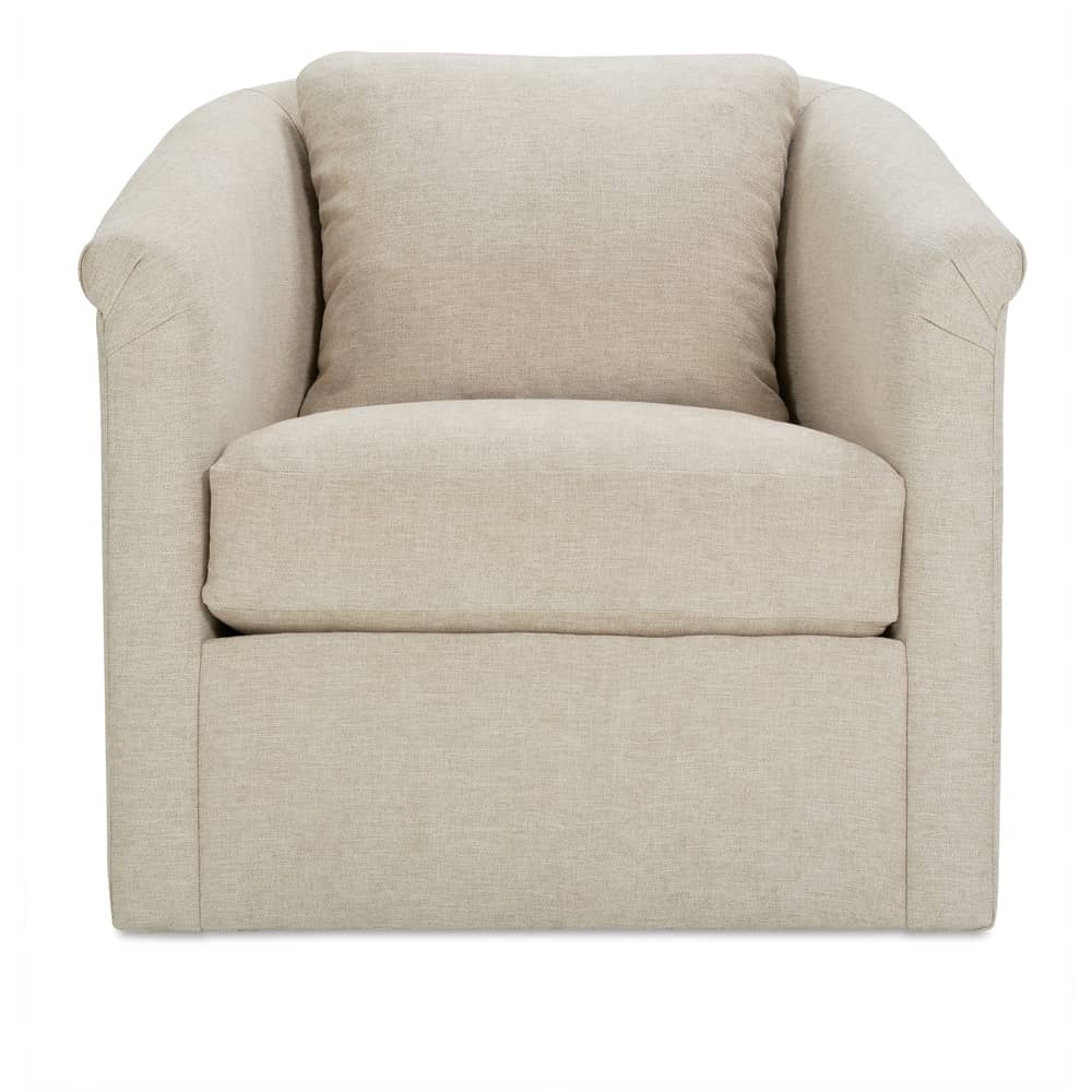 Rowe Wrenn Swivel Chair Custom Fabric | Barrel Shape USA Made ...