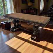 Casa Bonita Peruvian Hand-Painted Carved Wood Salamanca Desk