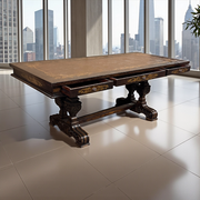 Casa Bonita Peruvian Hand-Painted Carved Wood Salamanca Desk