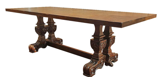 Casa Bonita Peruvian Hand-Painted Carved Wood Salamanca 8 Foot Dining Table