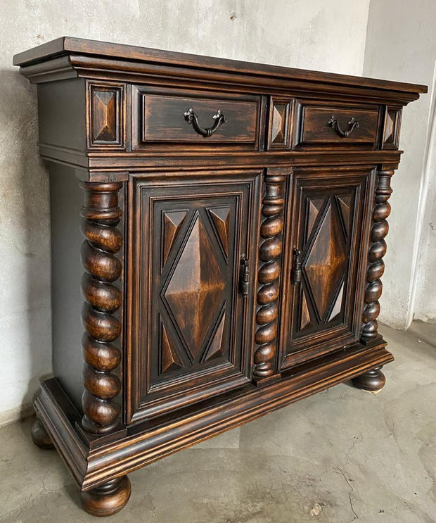 Casa Bonita Peruvian Hand-Painted Carved Wood Salomon Chest