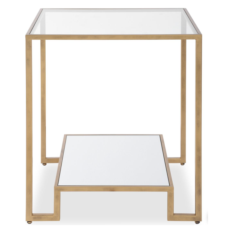 Casa Bella Living Iron Finished In Rich Antique Gold End Table