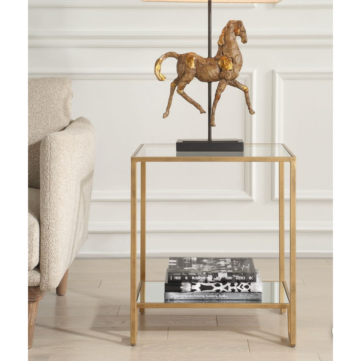Casa Bella Living Iron Finished In Rich Antique Gold End Table