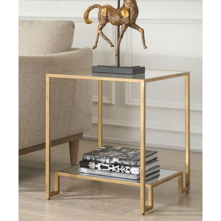Casa Bella Living Iron Finished In Rich Antique Gold End Table