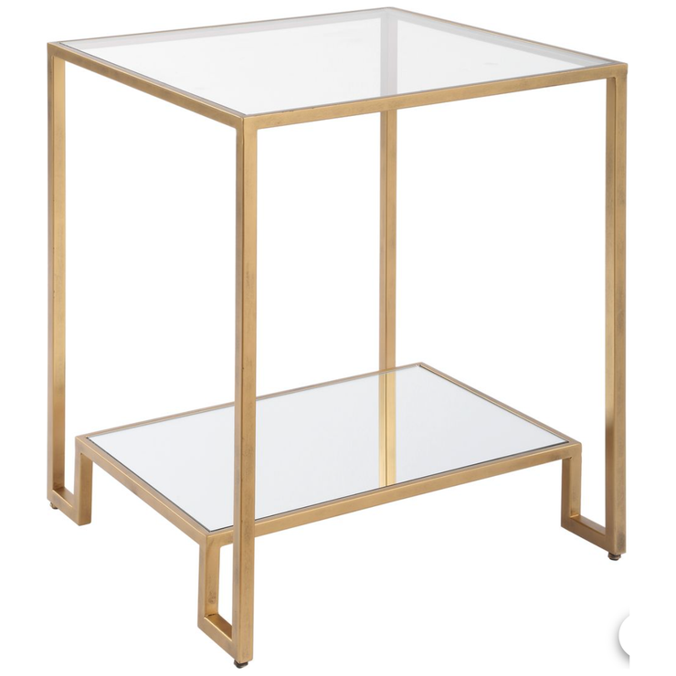 Casa Bella Living Iron Finished In Rich Antique Gold End Table