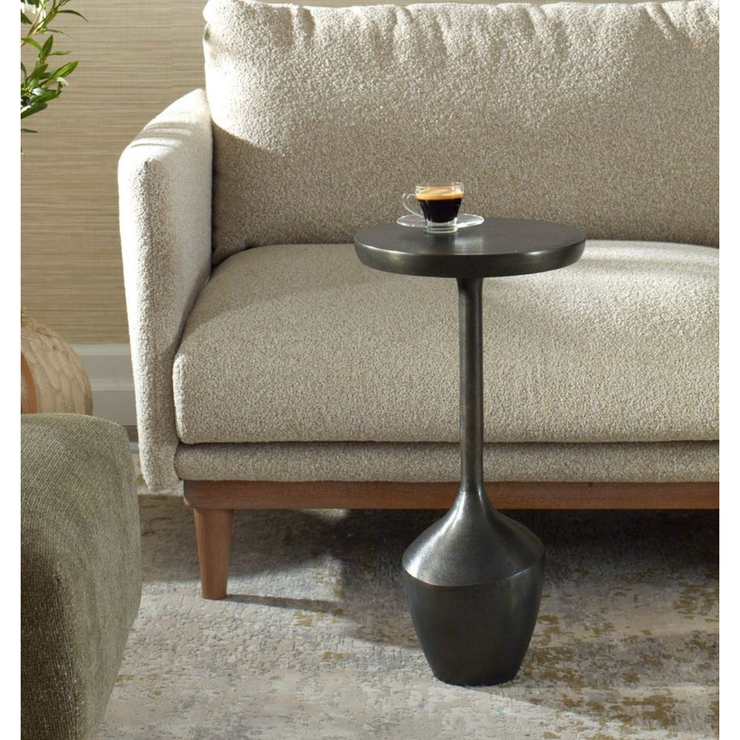 Casa Bella Living Rich Dark Brown Aluminum Accent Table