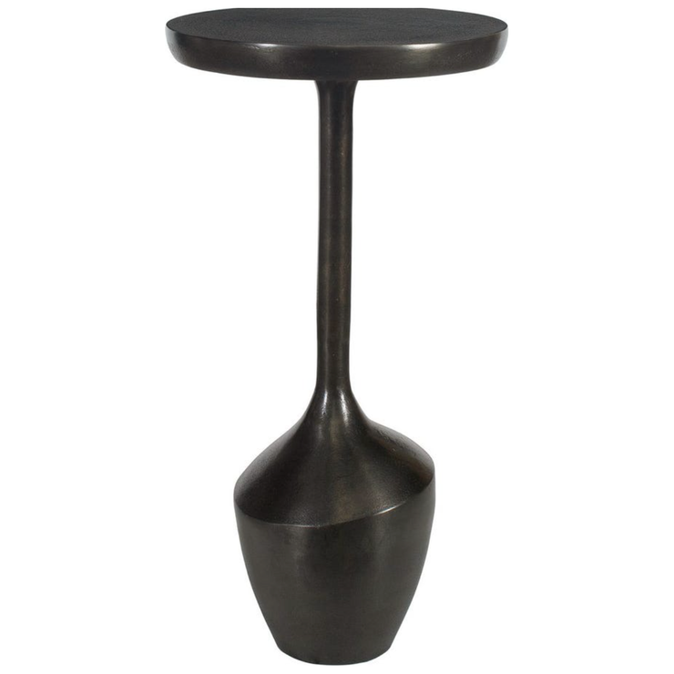 Casa Bella Living Rich Dark Brown Aluminum Accent Table