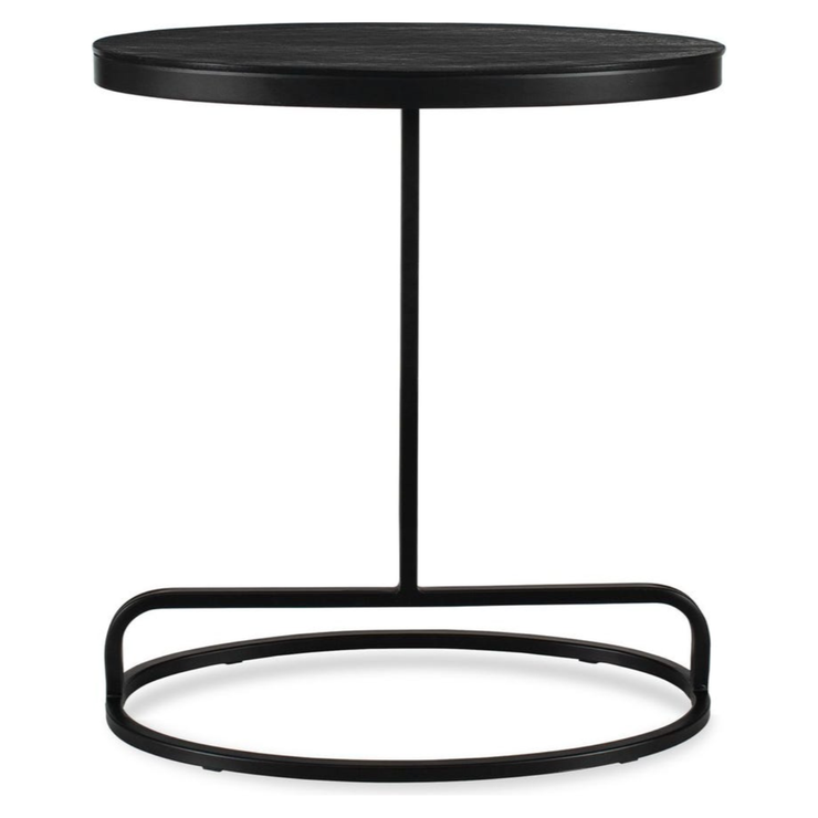 Casa Bella Living Aged Black Iron Oval Accent Table