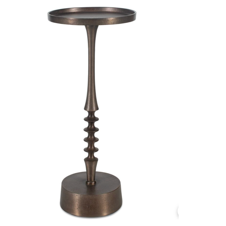 Casa Bella Living Round Bronze Antique Accent Table