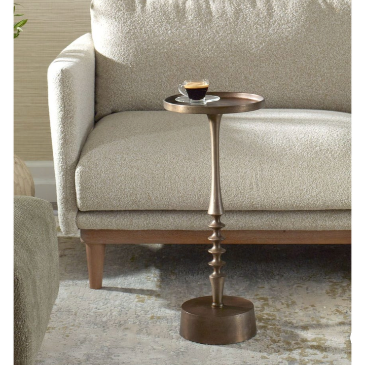 Casa Bella Living Round Bronze Antique Accent Table