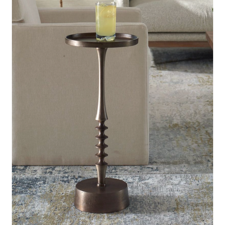 Casa Bella Living Round Bronze Antique Accent Table