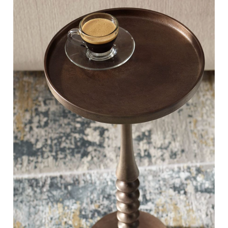 Casa Bella Living Round Bronze Antique Accent Table