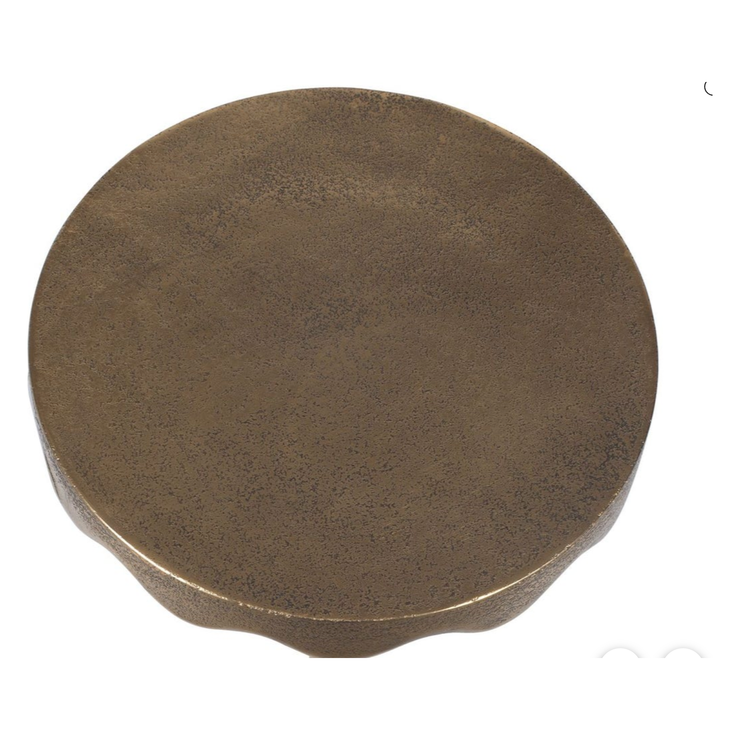 Casa Bella Living Scalloped Edge Brass Accent Table
