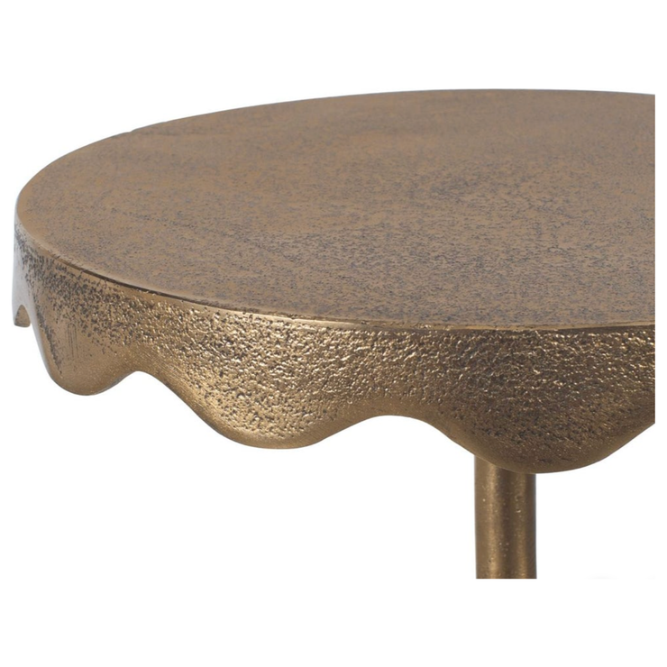 Casa Bella Living Scalloped Edge Brass Accent Table