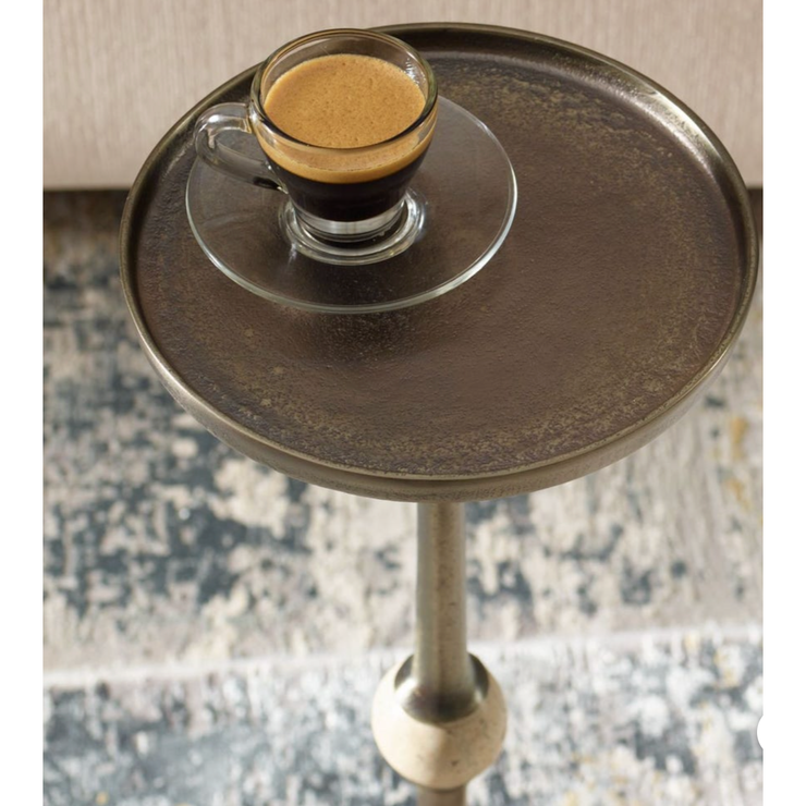 Casa Bella Living Rich Dark Bronze Iron Accent Table