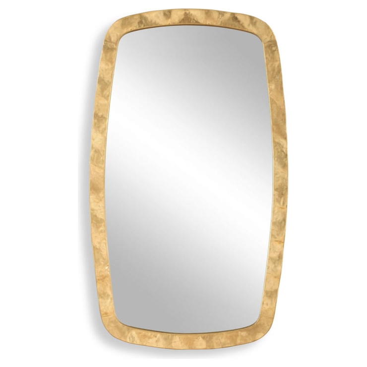 Casa Bella Living Gold Leaf Flowing Waves Mirror