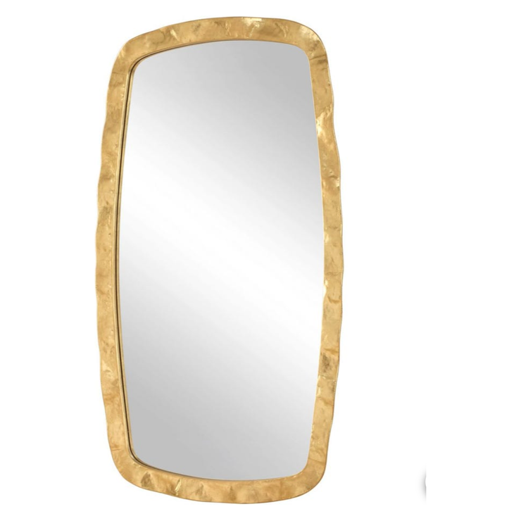 Casa Bella Living Gold Leaf Flowing Waves Mirror