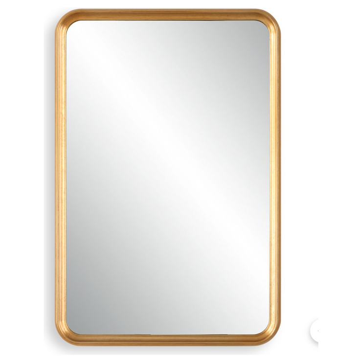 Casa Bella Living Champagne Gold Leaf Rectangular Mirror