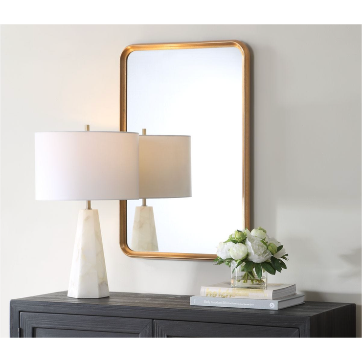 Casa Bella Living Champagne Gold Leaf Rectangular Mirror