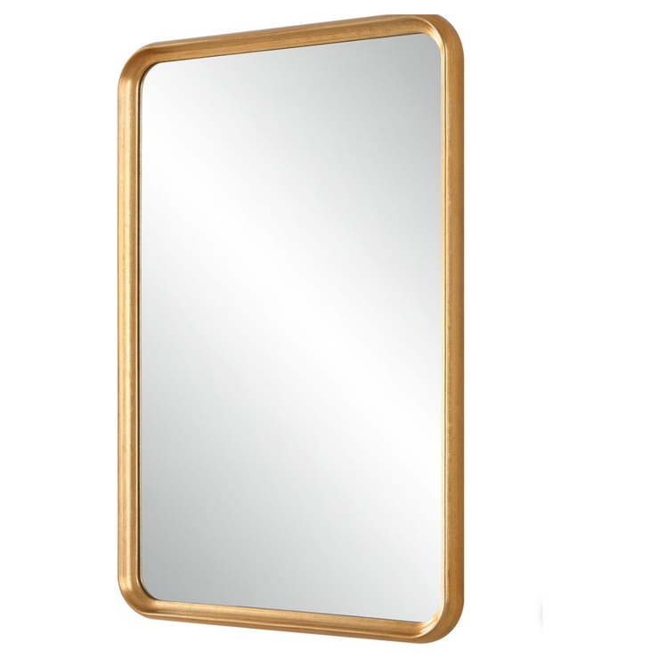 Casa Bella Living Champagne Gold Leaf Rectangular Mirror