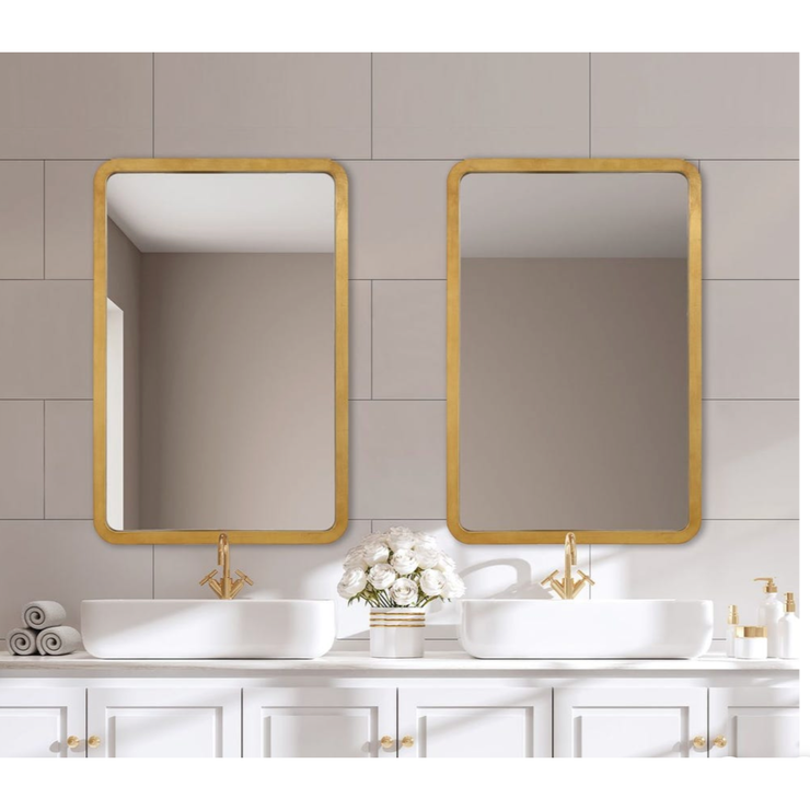 Casa Bella Living Radius Corners Finished In Gold Leaf Mirror