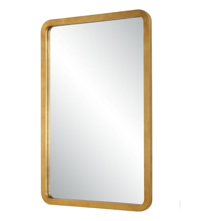 Casa Bella Living Radius Corners Finished In Gold Leaf Mirror