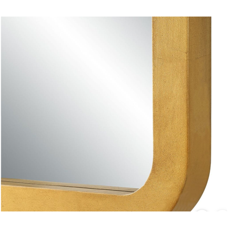 Casa Bella Living Radius Corners Finished In Gold Leaf Mirror