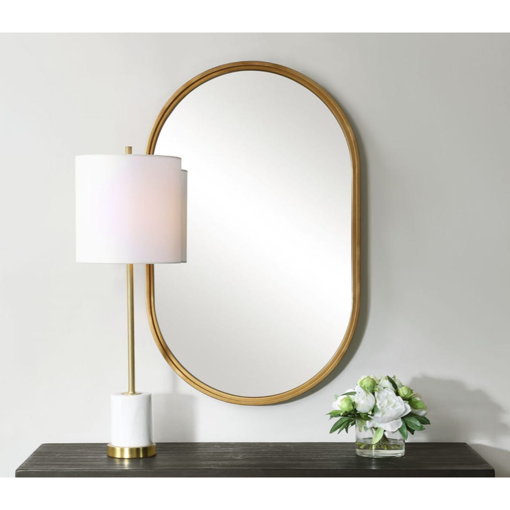 Casa Bella Living Iron Oval Gold Mirror