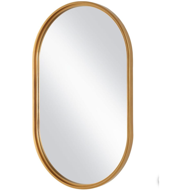 Casa Bella Living Iron Oval Gold Mirror