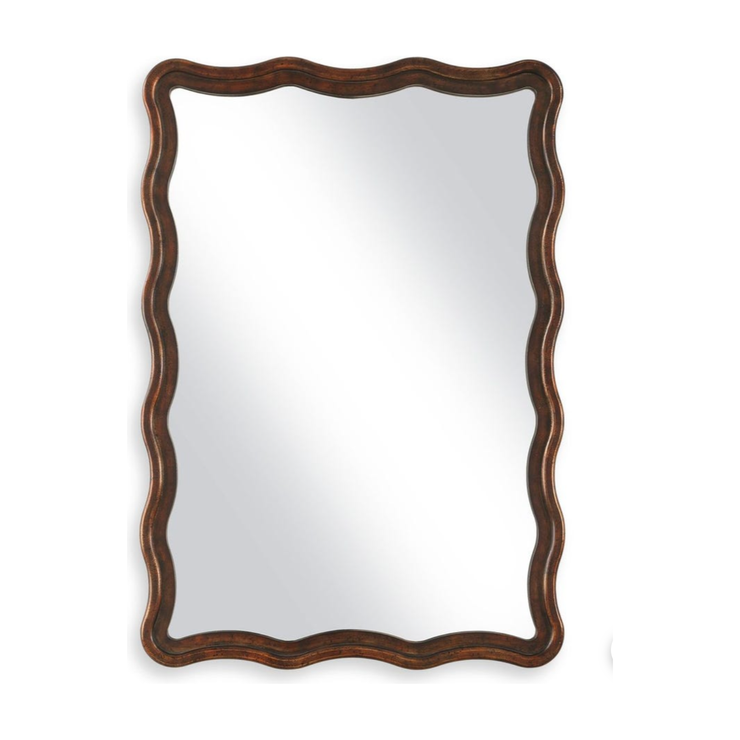 Casa Bella Living Antique Bronze Scalloped Edge Mirror