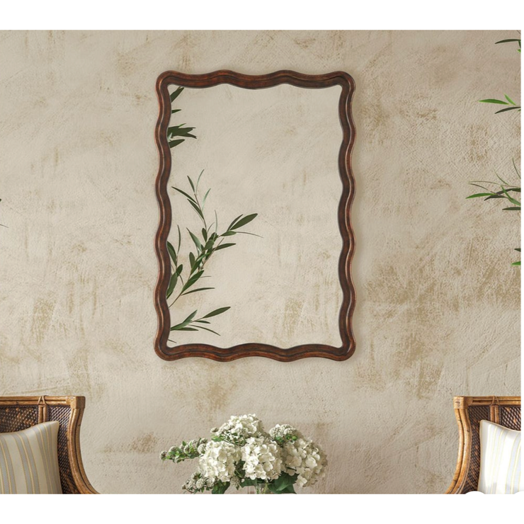 Casa Bella Living Antique Bronze Scalloped Edge Mirror