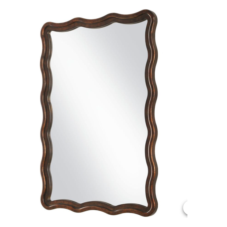 Casa Bella Living Antique Bronze Scalloped Edge Mirror