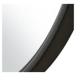 Casa Bella Living Oval Iron Satin Black Mirror