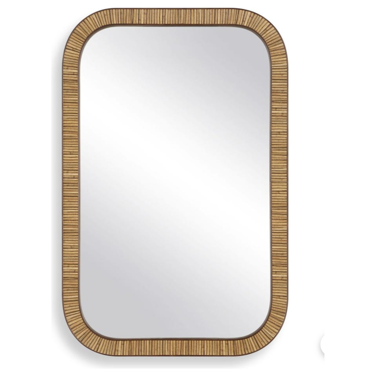 Casa Bella Living Woven Natural Rectangular Mirror