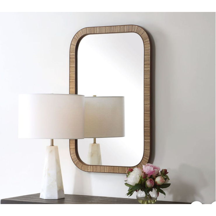 Casa Bella Living Woven Natural Rectangular Mirror