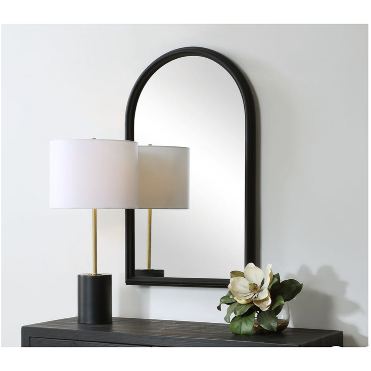 Casa Bella Living Modern Black Arch  Mirror