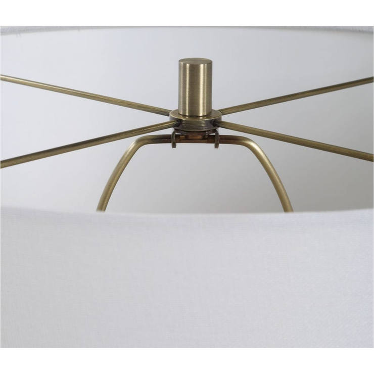 Casa Bella Living Rich Olive Green Ribbed Table Lamp