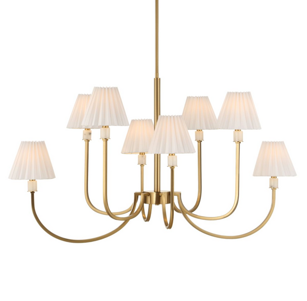 Uttermost Poppins Warm Brass Chandelier ~ 8 Lt