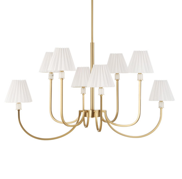 Uttermost Poppins Warm Brass Chandelier ~ 8 Lt