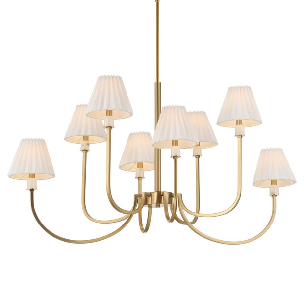Uttermost Poppins Warm Brass Chandelier ~ 8 Lt