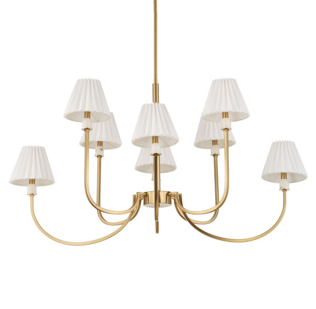 Uttermost Poppins Warm Brass Chandelier ~ 8 Lt