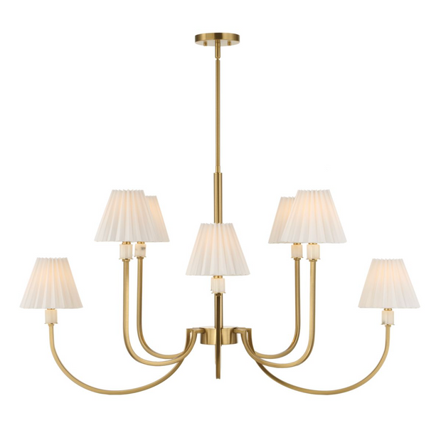 Uttermost Poppins Warm Brass Chandelier ~ 8 Lt