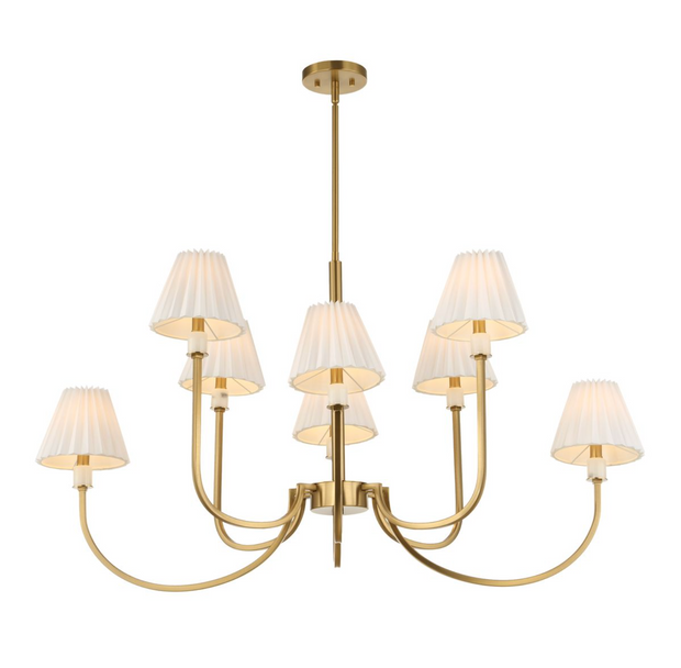 Uttermost Poppins Warm Brass Chandelier ~ 8 Lt