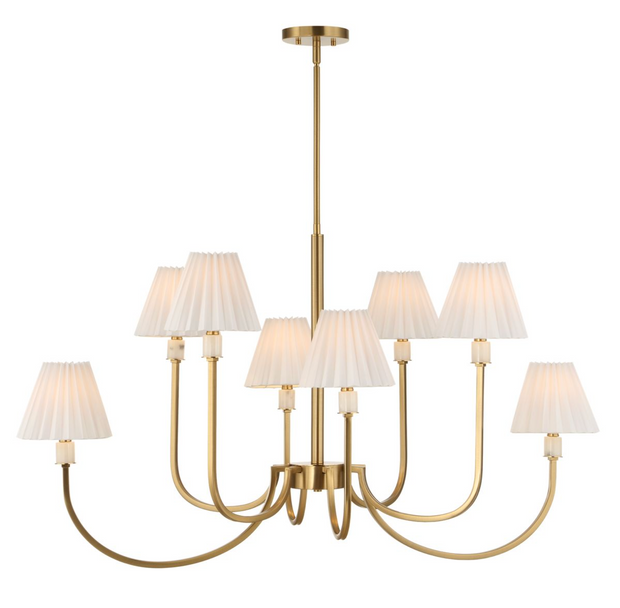 Uttermost Poppins Warm Brass Chandelier ~ 8 Lt