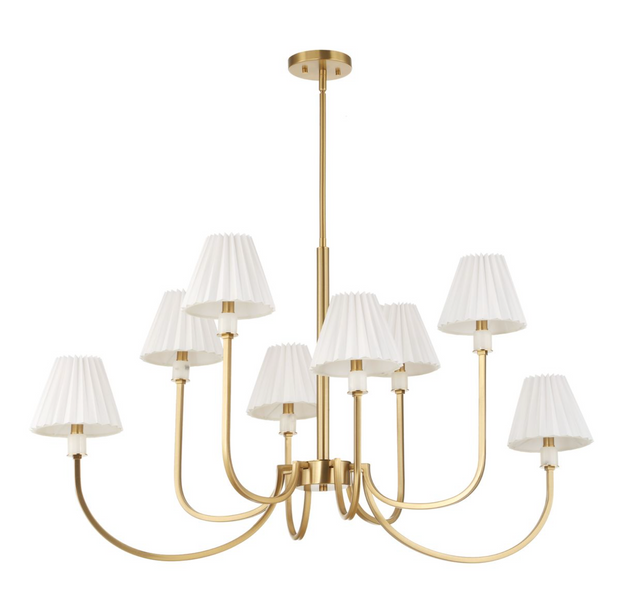 Uttermost Poppins Warm Brass Chandelier ~ 8 Lt