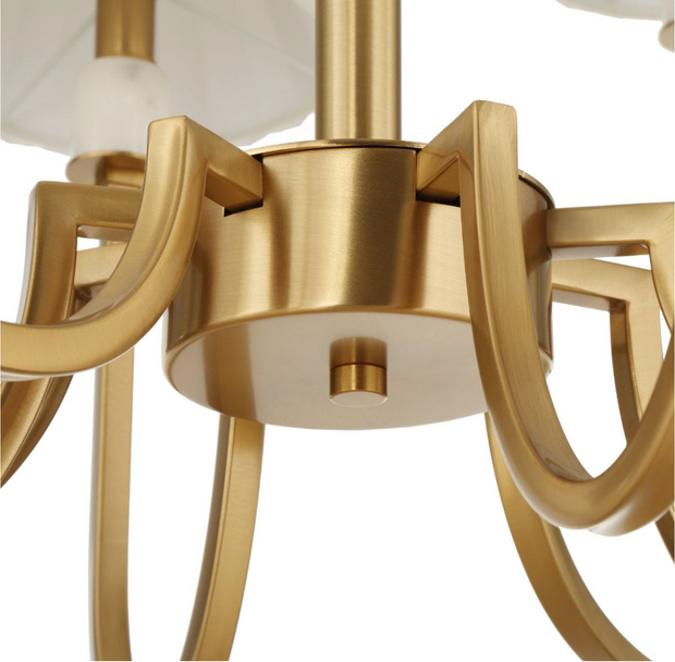 Uttermost Poppins Warm Brass Chandelier ~ 8 Lt