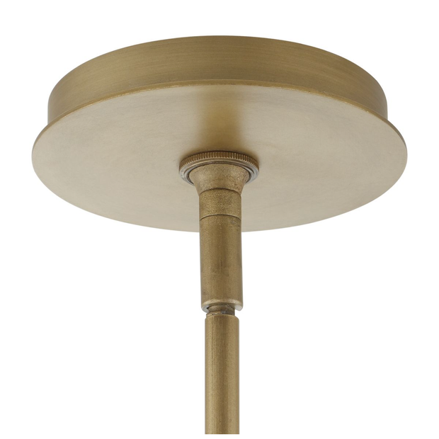 Uttermost Valencia Soft Gold With Swirled White Glass Pendant ~ 6 Lt